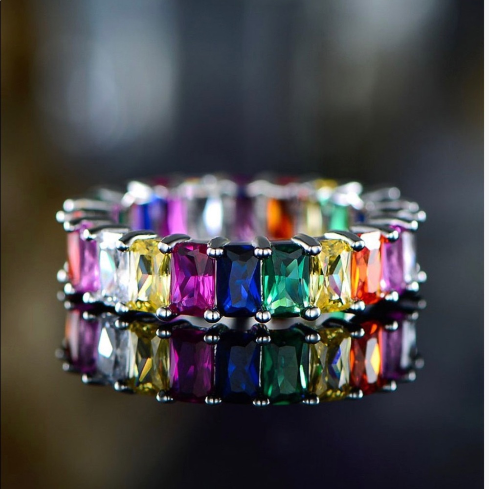 Sterling Silver Rainbow Ring